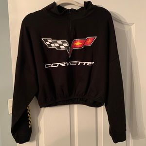 Cropped sweatshirt, corvette
